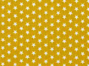 Baumwollstoff kleine Sterne Mini Stars, wei ocker