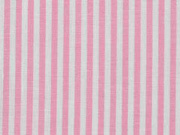 Baumwollstoff Streifen 3 mm garngefrbt, wei rosa
