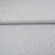 Baumwollstoff Streifen 3 mm garngefrbt, grau weiss