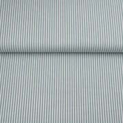 RESTSTCK 35 cm Baumwollstoff Streifen 3 mm garngefrbt, altmint weiss