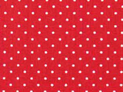 Baumwollstoff kleine Punkte Petite Dots, weiß rot