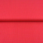 RESTSTCK 14 cm Baumwollstoff kleine Punkte Petite Dots, wei rot