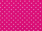 Baumwollstoff kleine Punkte Petite Dots, wei dunkles pink