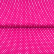 Baumwollstoff kleine Punkte Petite Dots, weiß dunkles pink
