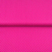 Baumwollstoff kleine Punkte Petite Dots, wei dunkles pink