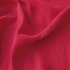 Musselin Stoff Double Gauze uni, rot