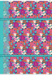 Panel 2,15m  Viskosestoff Popelin Blumen I Love You To The Boon and Back Beachwear Collection