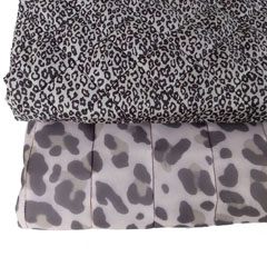 Steppstoff kleines Leoparden Muster gesteppt wattiert Stepper, dunkel taupe grau