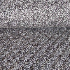 Steppstoff kleines Leoparden Muster gesteppt wattiert Stepper, dunkel taupe grau