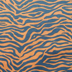 Baumwollstoff beschichtet Animal Print, ockergelb blaugrau