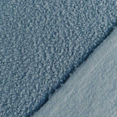 Boucle Stoff Schafslckchen uni,  jeansblau