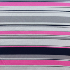Viskose Jerseystoff Streifen, dunkelblau pink beige taupe