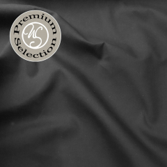 Silky Cotton Baumwollstoff Blusenstoff Hemdenstoff uni, Noir Como (schwarz) - Made in Italy