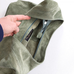 Wildleder Tasche Shopper Beutelform - schilfgrn