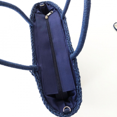 Korbtasche Strohtasche, blau