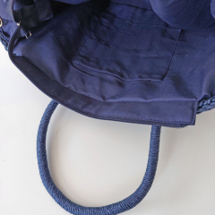 Korbtasche Strohtasche, blau
