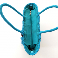 Korbtasche Strohtasche, trkis