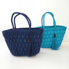Korbtasche Strohtasche, trkis