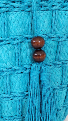 Korbtasche Strohtasche, trkis