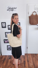 Strohtasche Shopper Damen Tasche, natur