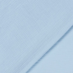 Musselin Stoff Double Gauze uni, hellblau