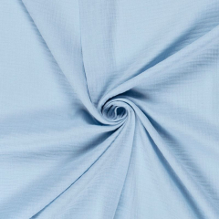 Musselin Stoff Double Gauze uni, hellblau