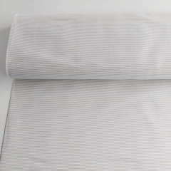 Stretchstoff Bengalin Hosenstoff schmale Streifen (vertikal) querelastisch, beige wei