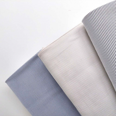 Stretchstoff Bengalin Hosenstoff schmale Streifen (vertikal) querelastisch, beige wei