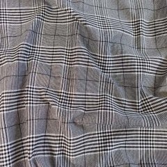Hosenstretchstoff Bengalin Glencheckmuster, schwarz wei