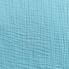 Musselin Stoff Double Gauze uni, helles aqua blau