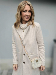 Jackenstoff Wool Look klassischer Stil, natur meliert