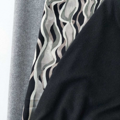 Jackenstoff Wool Look klassischer Stil, grau meliert