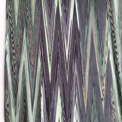 Viskose Jerseystoff Zickzack abstraktes Muster, Grntne mint armygrn dunkelgrn