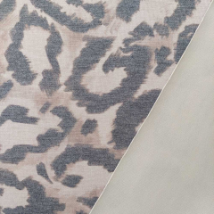 Scuba Stoff Modal Touch Leoparden Muster, taupe grau beige
