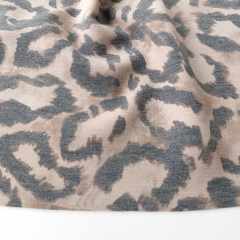 Scuba Stoff Modal Touch Leoparden Muster, taupe grau beige