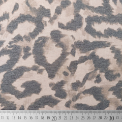 Scuba Stoff Modal Touch Leoparden Muster, taupe grau beige