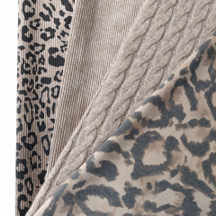 Scuba Stoff Modal Touch Leoparden Muster, taupe grau beige