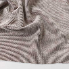 Breitcordstoff schmale Rippen elastisch gewaschen, taupe