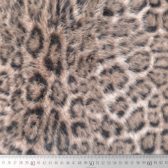 Fellimitat Leopardenmuster Pelzimitat Animal Print flauschig weich, braun dunkelbraun camel