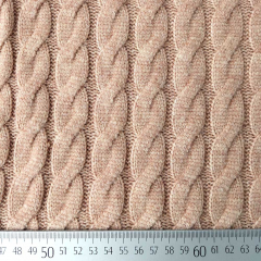 Strickstoff Zopfmuster klassischer Stil, camel