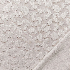 Jacquard Strickstoff Leopardenmuster 3D, beige
