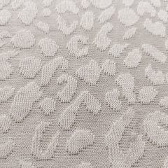 Jacquard Strickstoff Leopardenmuster 3D, beige