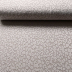 Jacquard Strickstoff Leopardenmuster 3D, beige