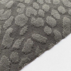 Jacquard Strickstoff Leopardenmuster 3D, armygrn