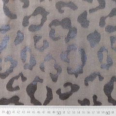 Viskosestoff Jacquard Leopardenmuster, mattes dunkelbraun