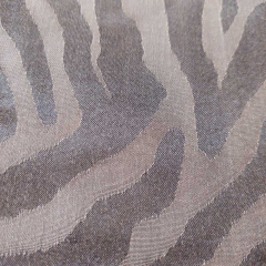 Viskosestoff Jacquard Zebramuster, mattes dunkelbraun