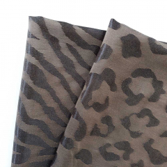 Viskosestoff Jacquard Zebramuster, mattes dunkelbraun
