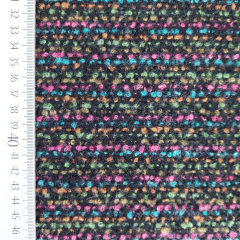 Bouclestoff Streifen Deadstock Designerstoff -pink hellgrn schwarz - Made in Italy