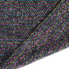 Bouclestoff Streifen Deadstock Designerstoff -pink hellgrn schwarz - Made in Italy