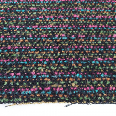 Bouclestoff Streifen Deadstock Designerstoff -pink hellgrn schwarz - Made in Italy